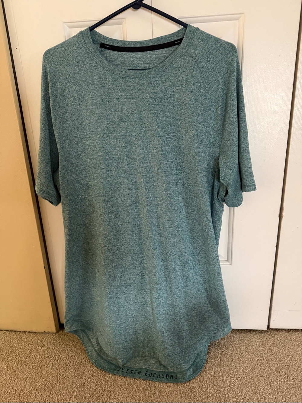 lululemon athletica Men's Heathered Teal Short Sleeve T shirt